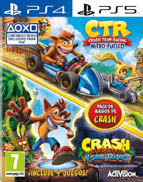 Crash Team Racing Nitro Fueled + Crash Bandicoot Trilogy PS4 | PS5